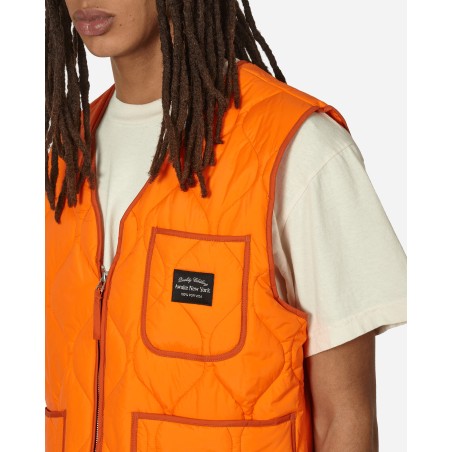 Brand New Quilted Nylon Shell Vest Orange