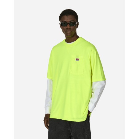 Brand New Heavy Duty Classic Label Pocket T-Shirt Hi Vis Green Limited Stock