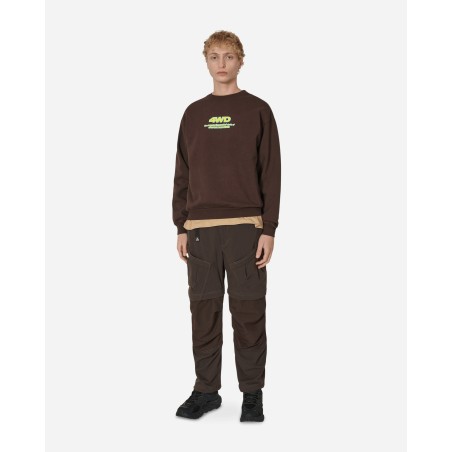 Brand New Experimental Studio Crewneck Sweatshirt Brown Hot New Item