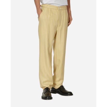 Brand New Dennis Stripe Trousers Cream / White