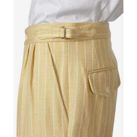 Brand New Dennis Stripe Trousers Cream / White