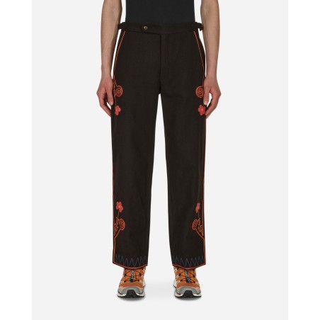 Brand New Rancher Embroidered Trousers Brown New Collection