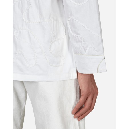 Brand New RickRack Pajama Shirt White New Stock