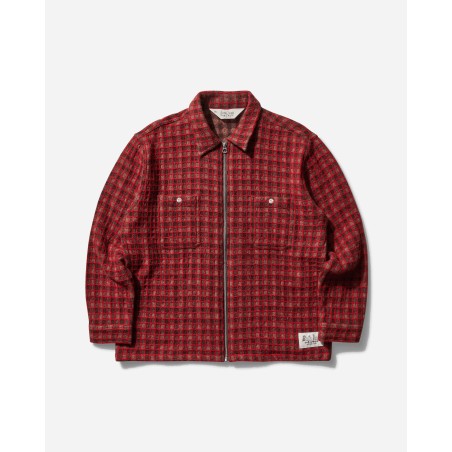 Brand New Men's Check Mate Flannel Zip Shirt Red Ready for Shipment