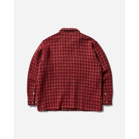 Brand New Men's Check Mate Flannel Zip Shirt Red Ready for Shipment