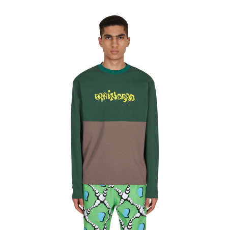 Brand New Embroidered Football Longsleeve T-Shirt Green Just Launched