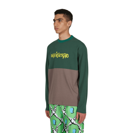 Brand New Embroidered Football Longsleeve T-Shirt Green Just Launched