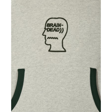 Brand New Fleece Logo Head Raglan Hoodie Oatmeal New Stock