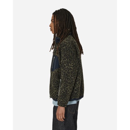 Brand New Leopard Reverse Sherpa Jacket Olive Available Now