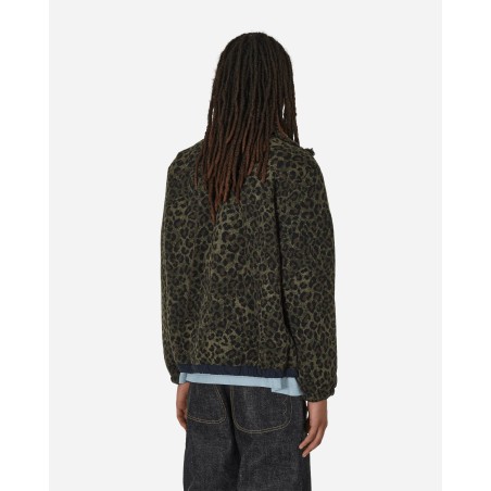 Brand New Leopard Reverse Sherpa Jacket Olive Available Now