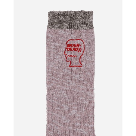 Brand New Marled Logohead Socks Pink Just In