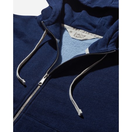 Brand New Men's Padded Elbow Zip-Up Hoodie Indigo Limited Stock