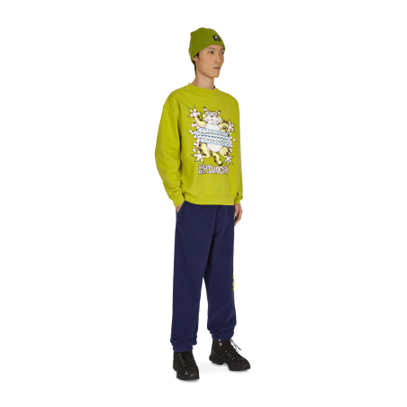 Brand New Relaxed Cat Crewneck Sweatshirt Green Ready for Shipment