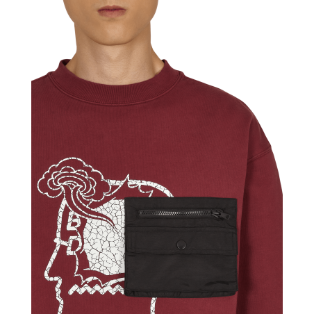 Brand New Saturated Voids Crewneck Sweatshirt Red Fresh Release