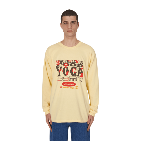 Brand New Slam Jam x SPACEDELICIOUS Longsleeve T-Shirt Yellow Just Launched