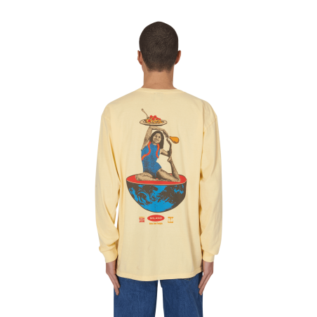 Brand New Slam Jam x SPACEDELICIOUS Longsleeve T-Shirt Yellow Just Launched