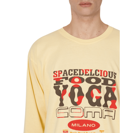 Brand New Slam Jam x SPACEDELICIOUS Longsleeve T-Shirt Yellow Just Launched