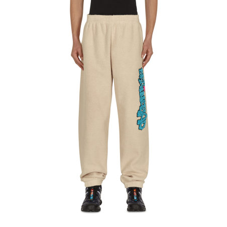 Brand New Slime Reverse Fleece Sweatpants Beige New Collection