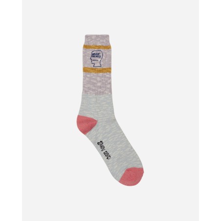 Brand New Slub 2 Stripes Crew Socks Light Blue Just In