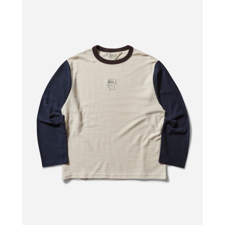 Brand New Men's Slubby Longsleeve Baseball T-Shirt Natural In Stock