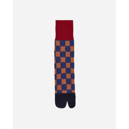 Brand New Tabi Checker Quarter Crew Socks Navy Latest Edition