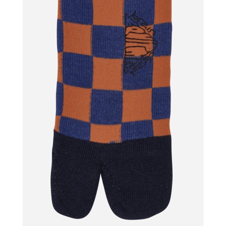 Brand New Tabi Checker Quarter Crew Socks Navy Latest Edition