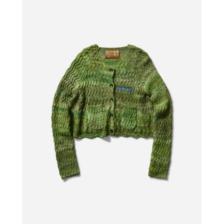 Brand New Women's Isa Scalloped Cardigan Green New Release