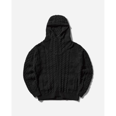 Brand New Men's Lambswool GRS Hooded Zip Cardigan Black Just Launched