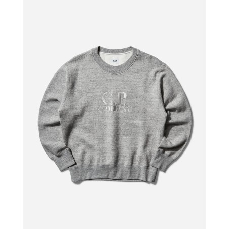 Brand New Men's Japanese Mélange Fleece Logo Crewneck Sweatshirt Greystone Melange Just Launched