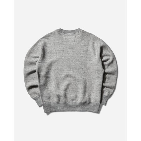 Brand New Men's Japanese Mélange Fleece Logo Crewneck Sweatshirt Greystone Melange Just Launched