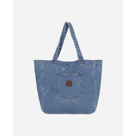 Brand New Stamp Tote Bag Blue Bleached Immediate Availability