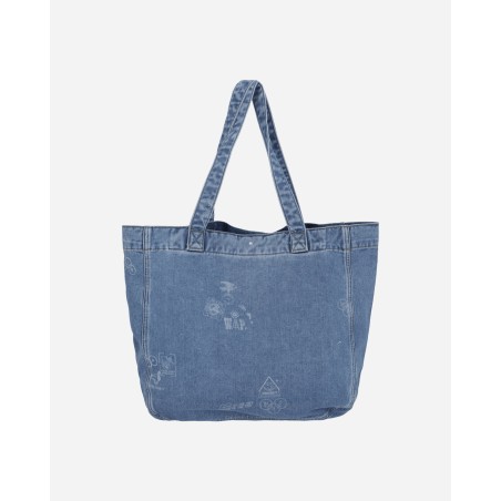 Brand New Stamp Tote Bag Blue Bleached Immediate Availability