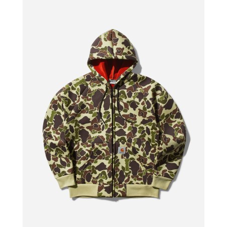 Brand New Men's Car-Lux Hooded Jacket Camo Duck Green / Turmeric