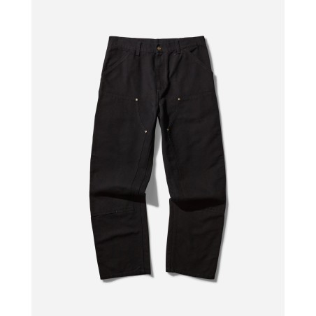 Brand New Men's Double Knee Pants Black (Rinsed) Hot New Item