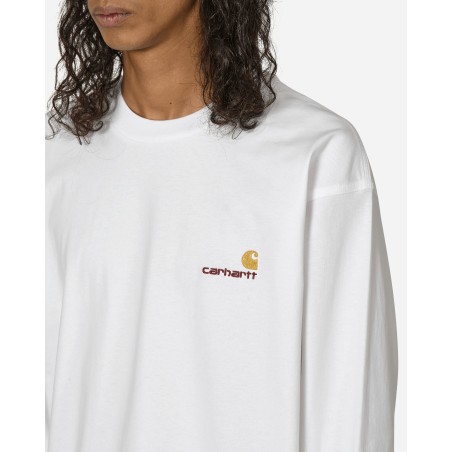 Brand New American Script Longsleeve T-Shirt White Just Launched