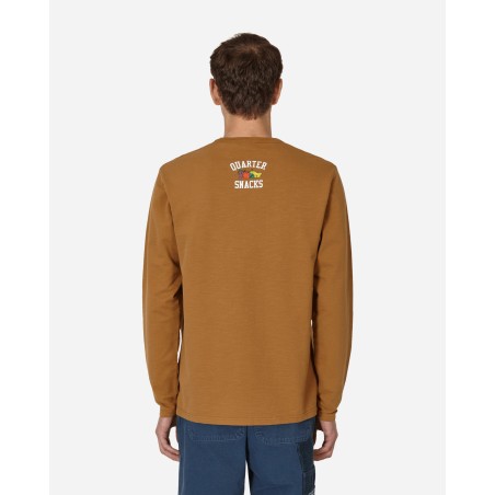 Brand New Quartersnacks Slub Yarn Pocket Longsleeve T-Shirt Brown Immediate Availability