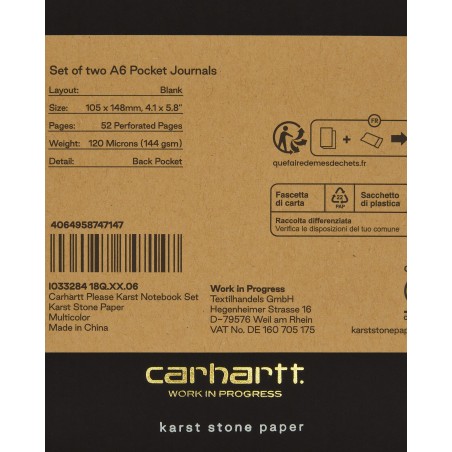 Brand New Carhartt Please Notebook Set Multicolor New Collection