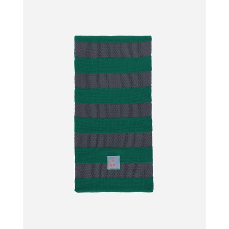 Brand New Poly Knit Stripe Scarf Green Immediate Availability