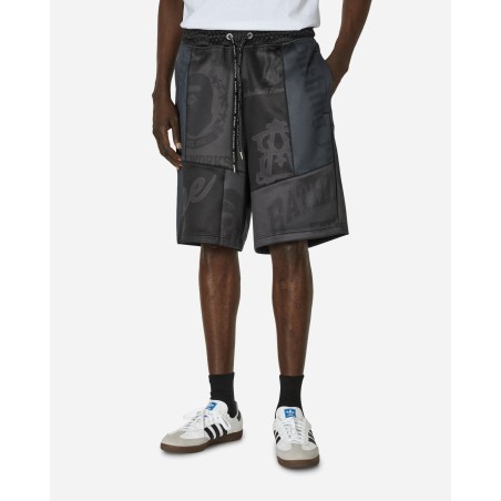 Brand New Patchwork Basketball Shorts Black Limited Stock