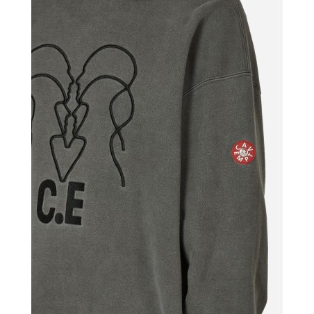 Brand New Overdye Wb Headsx4 C.E Crewneck Sweatshirt Charcoal Latest Edition