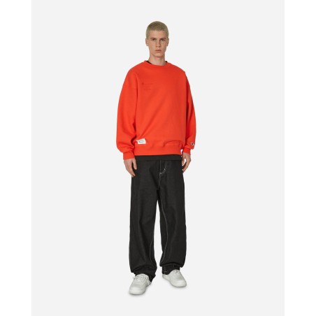 Brand New WTAPS Academy Crewneck Sweatshirt Orange Immediate Availability