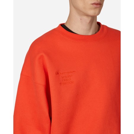 Brand New WTAPS Academy Crewneck Sweatshirt Orange Immediate Availability