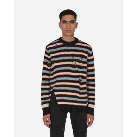 Brand New Mega Shred Stripe Sweater Multicolor Available Now