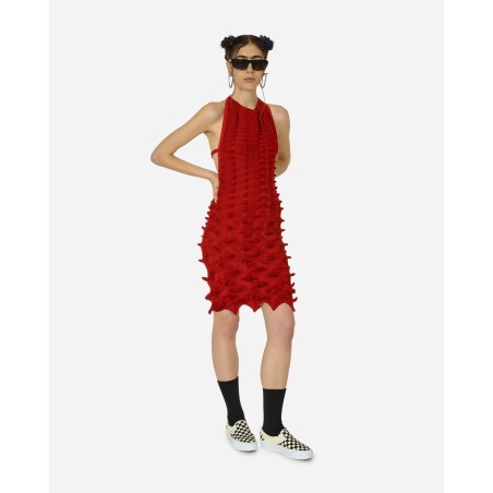 Brand New Gradient Spikes Dress Red New Release