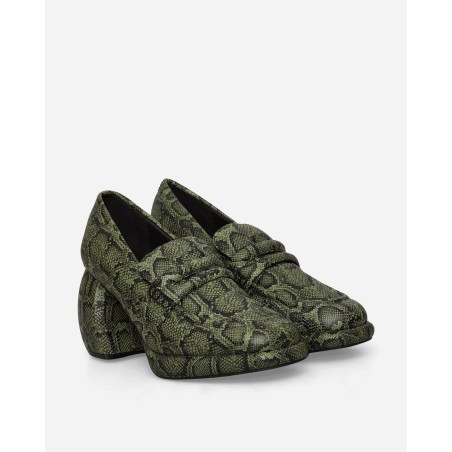 Brand New Martine Rose Leather Loafer Green Snake On Hand Now