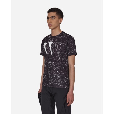 Brand New Nike Horizontal Triple Tick T-Shirt Black Available for Immediate Shipping