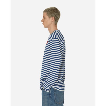 Brand New Heart Striped Longsleeve T-Shirt Navy Just Launched