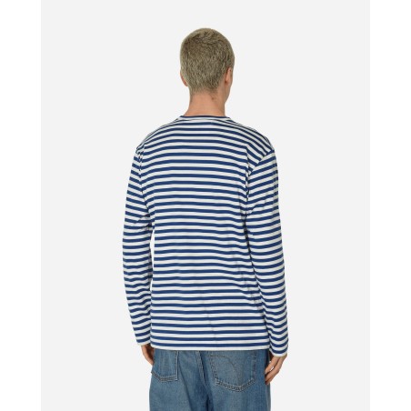 Brand New Heart Striped Longsleeve T-Shirt Navy Just Launched