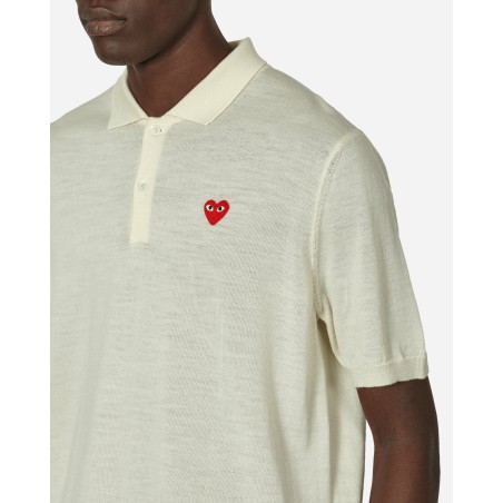 Brand New Red Heart Polo Sweater Off White Hot New Item