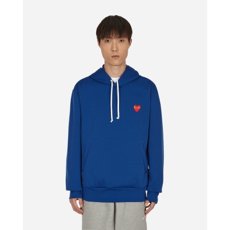 Brand New Heart Patch Hooded Sweatshirt Blue New Stock